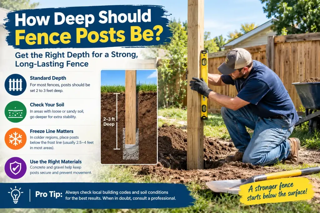 How Deep Should Fence Posts Be